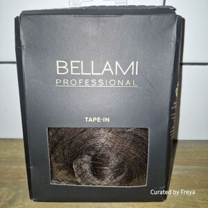 Bellami 24" 55g Mochachino Brown 1C Natural Straight Tape In Hair Extensions